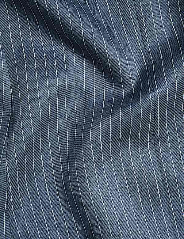 Pure Linen Straight Pinstripe Blazer - ES