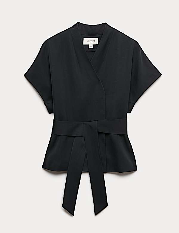 Wrap Jacket with Linen - BE