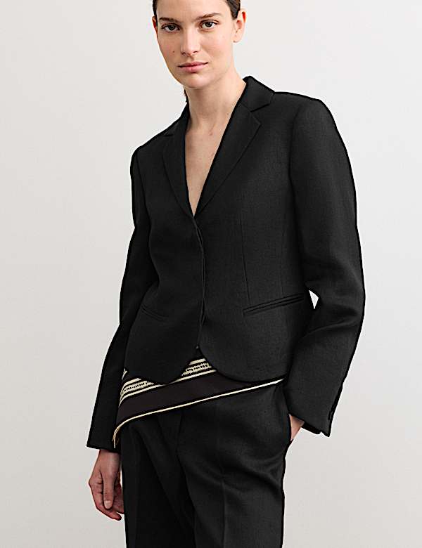 Pure Linen Short Tailored Jacket - AU