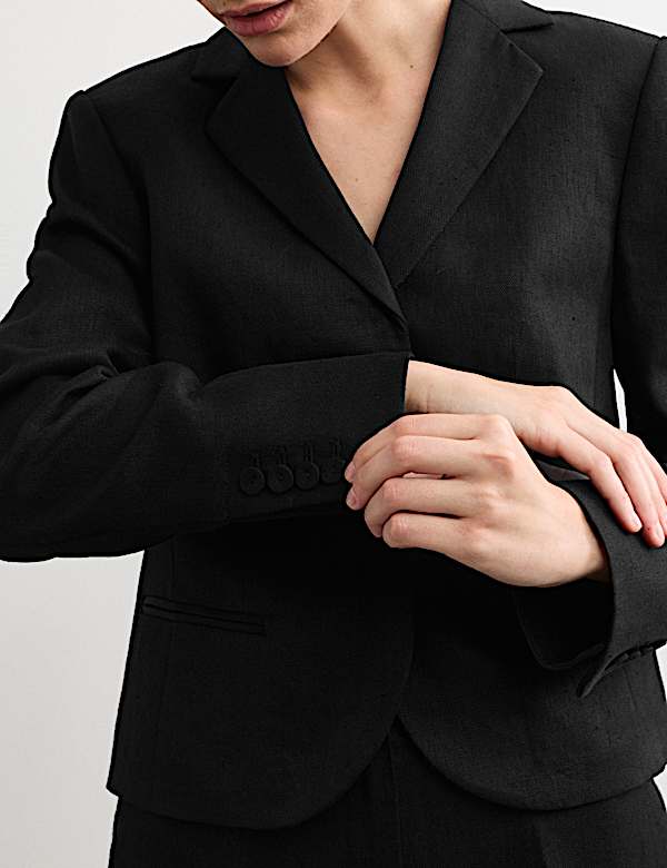 Pure Linen Short Tailored Jacket - AU