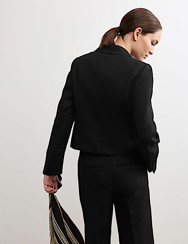 Pure Linen Short Tailored Jacket - AU