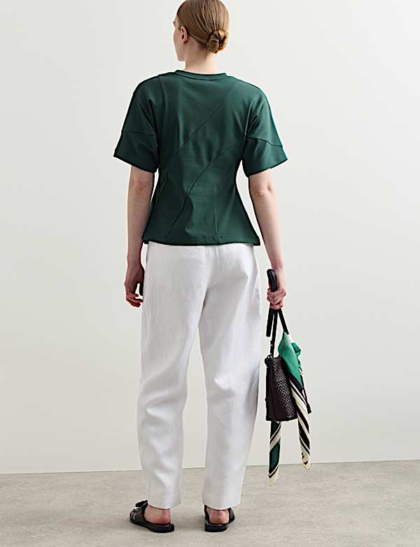 Top en coton et modal &agrave; d&eacute;tail torsad&eacute; - FR