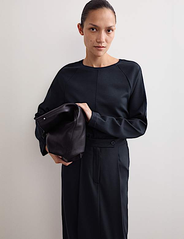 Haut côtelé à manches longues et détail couture - FR