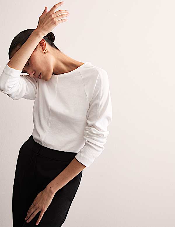 Top 100 % coton &agrave; d&eacute;tail couture - BE