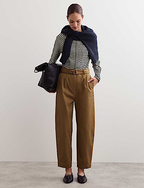 Top côtelé à rayures et détail couture - FR