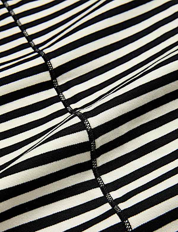 Top côtelé à rayures et détail couture - FR