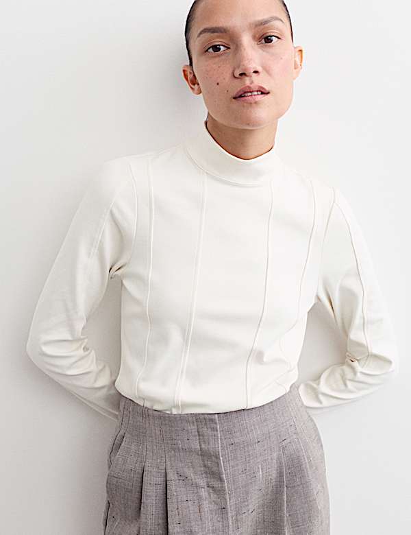 Top en jersey de coton mélangé - FR