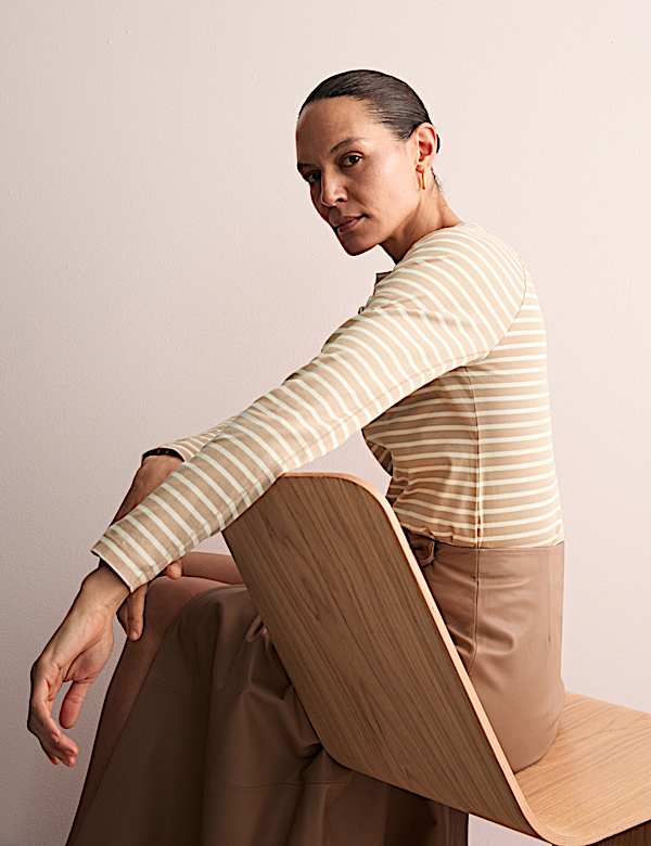 Pure Cotton Striped Top - FR