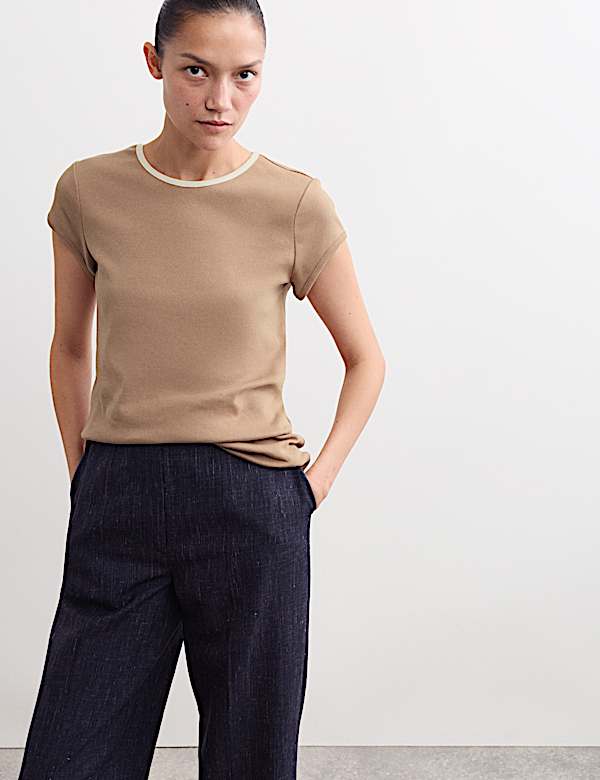 Jersey Contrast Trim T-Shirt - FR