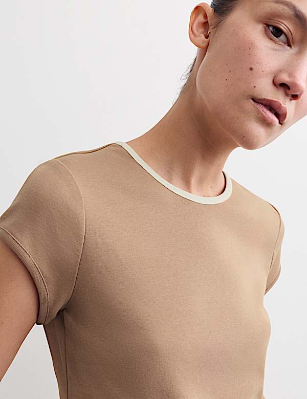 Jersey Contrast Trim T-Shirt - FR