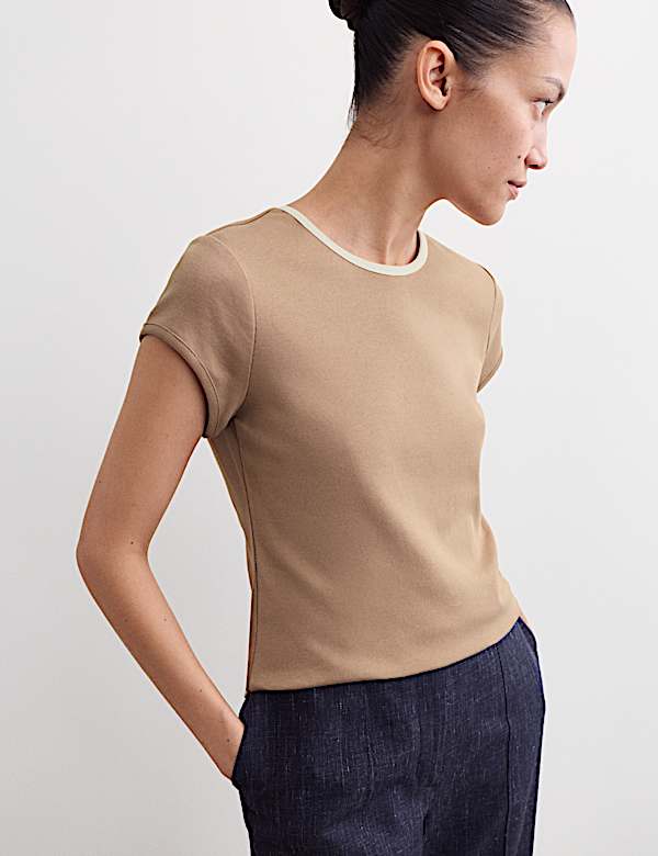 Jersey Contrast Trim T-Shirt - FR