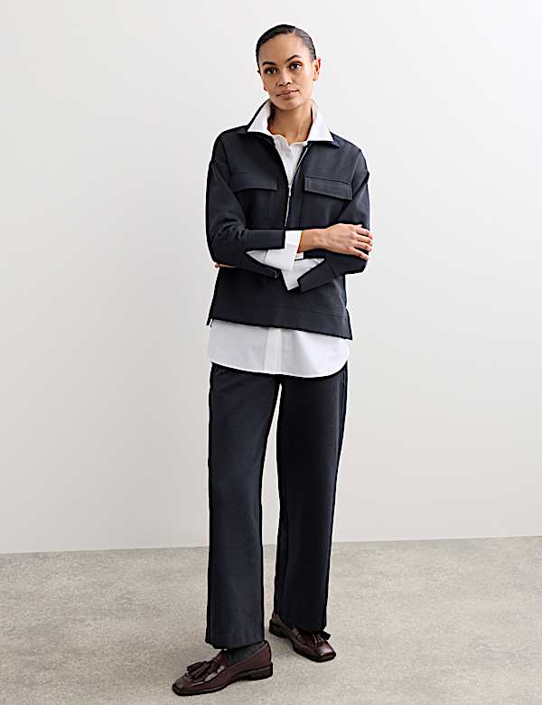 Jersey Overhead Patch Pocket Shirt with Wool - BE