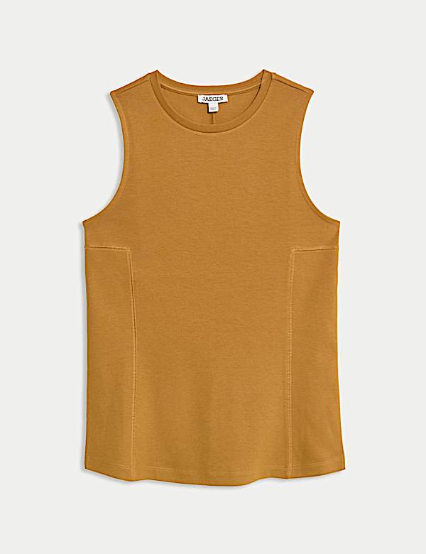 Cotton Modal Blend Shell Top with Stretch - FR