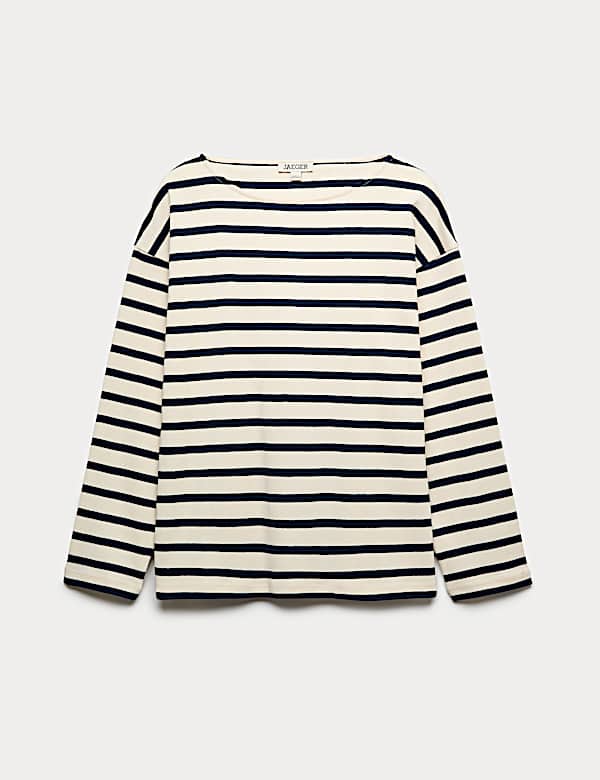 Pure Cotton Slash Neck Relaxed Top - BE