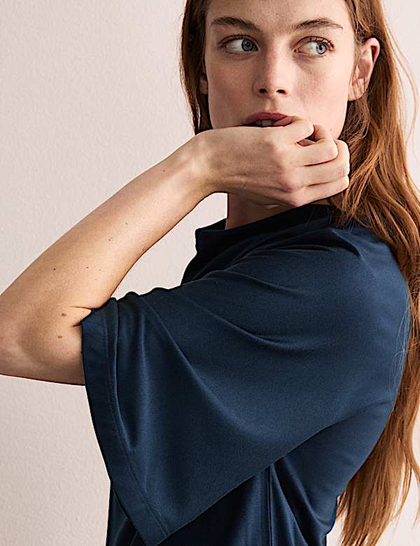 Top de punto drapeado - ES