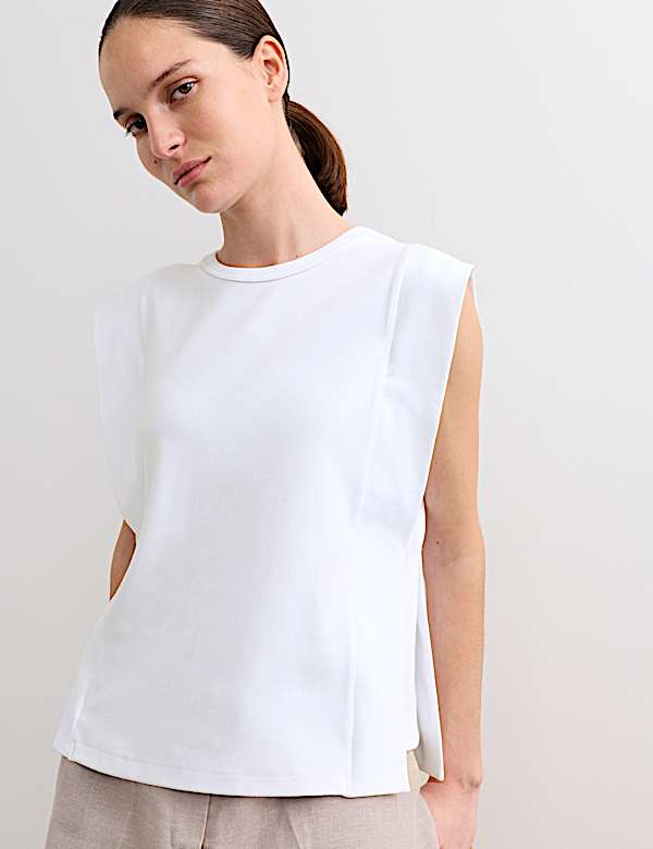 Cotton Modal Blend Ribbed Tank Top - NL