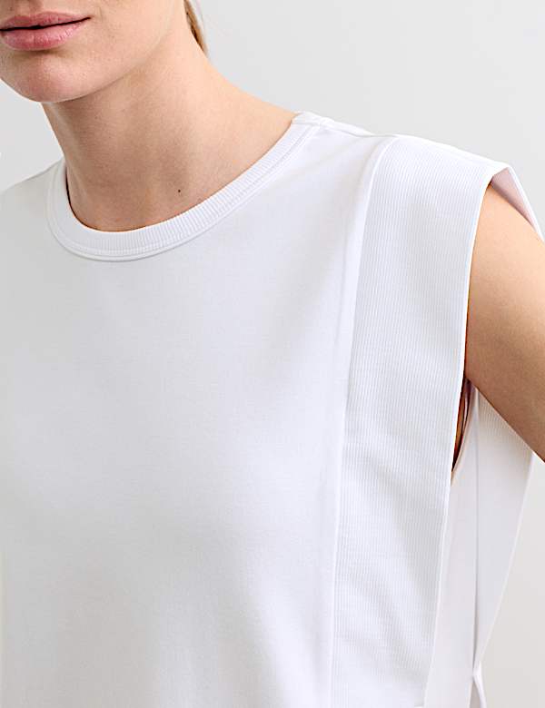 Cotton Modal Blend Ribbed Tank Top - NL