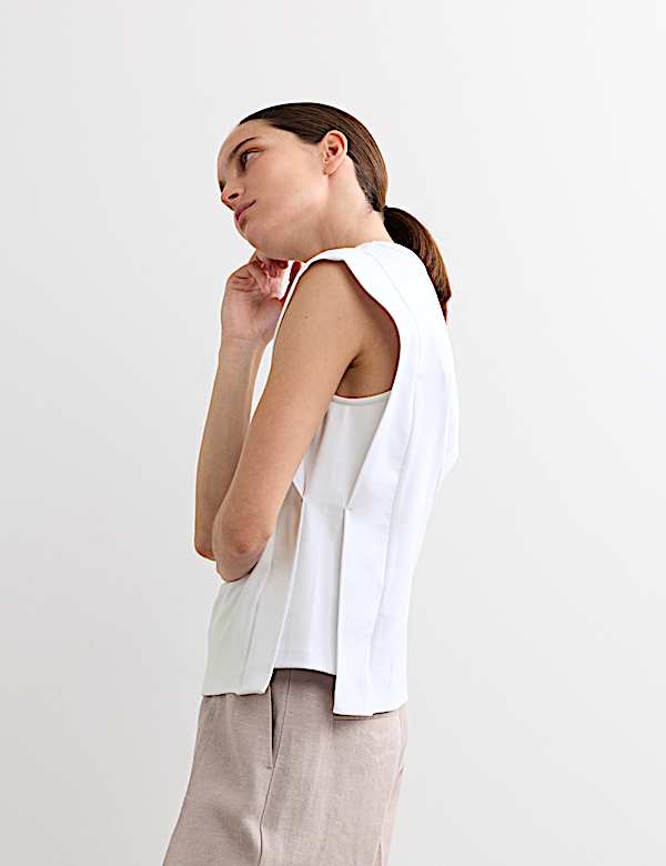 Cotton Modal Blend Ribbed Tank Top - NL
