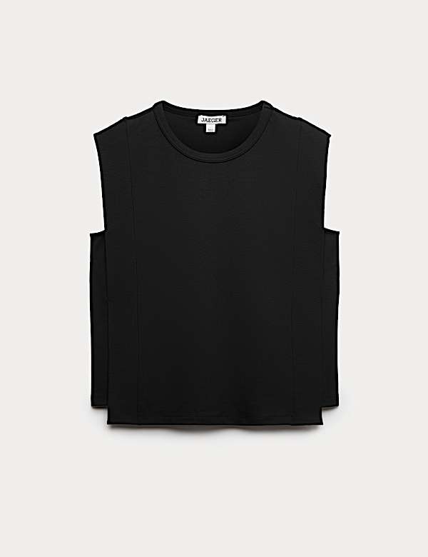 Geribbelde top van een katoen- en modalmix - NL