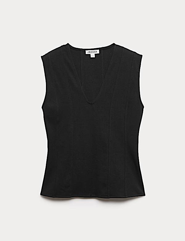 Jersey V-Neck Vest Top - CH
