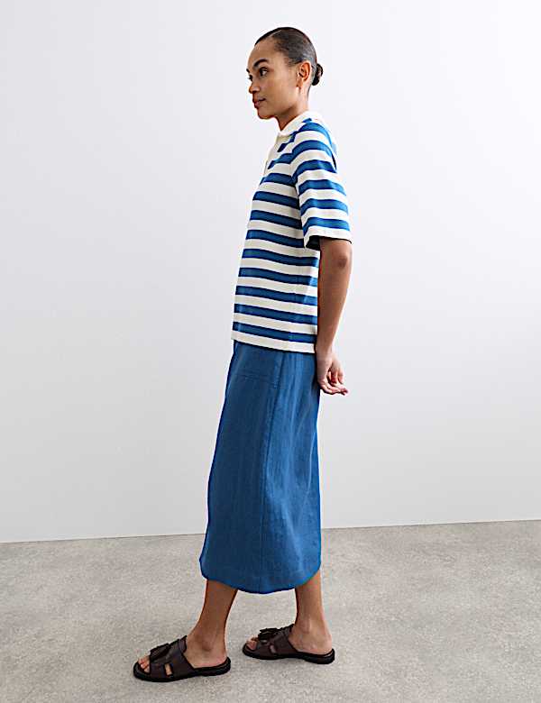Cotton Modal Blend Striped T-Shirt - CA