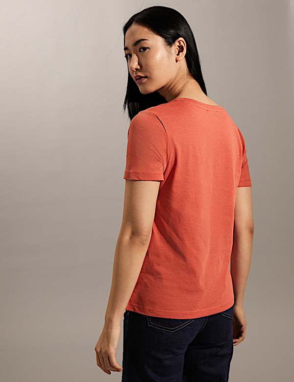 Kaus Oblong Kerah V Katun Murni - ID