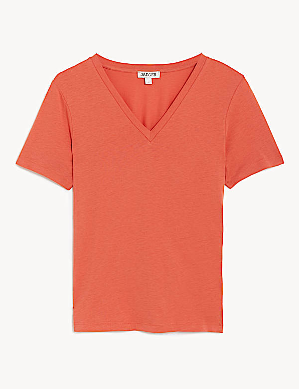 Kaus Oblong Kerah V Katun Murni - ID