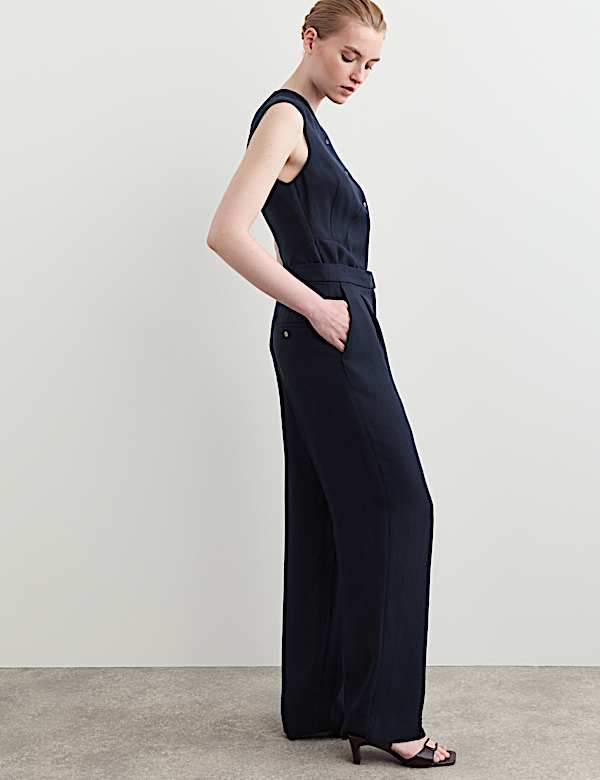 Textured Straight Leg Trousers - IT