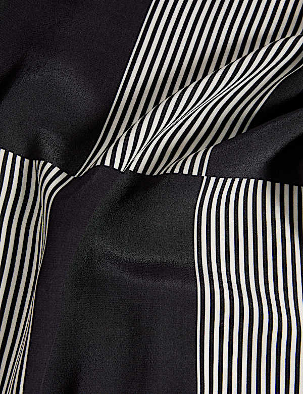 Geometric Drawstring Wide Leg Trousers - ES