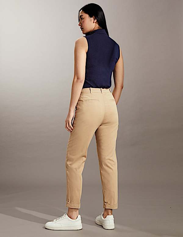 Slim Fit Cropped Chinos - ES
