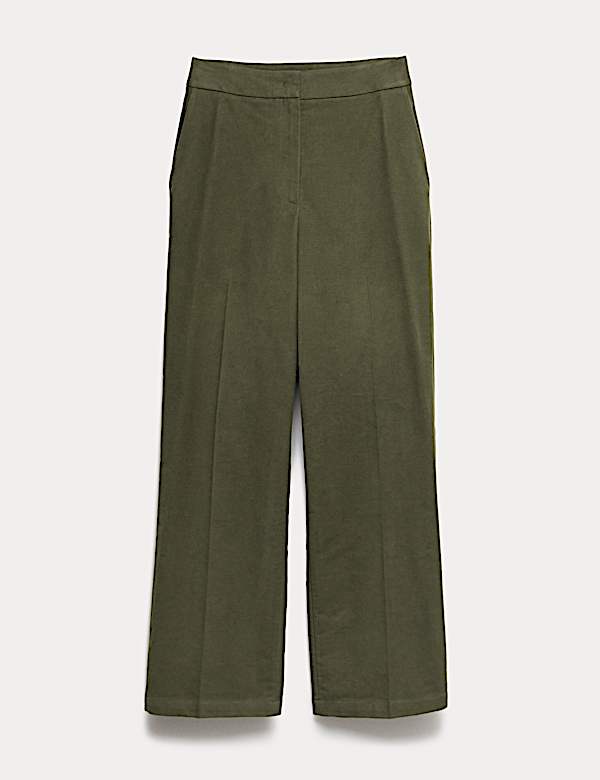 Cotton Rich Straight Leg Trousers - ES