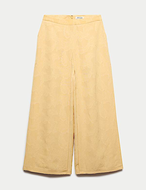 Floral Jacquard Wide Leg Culottes - IT