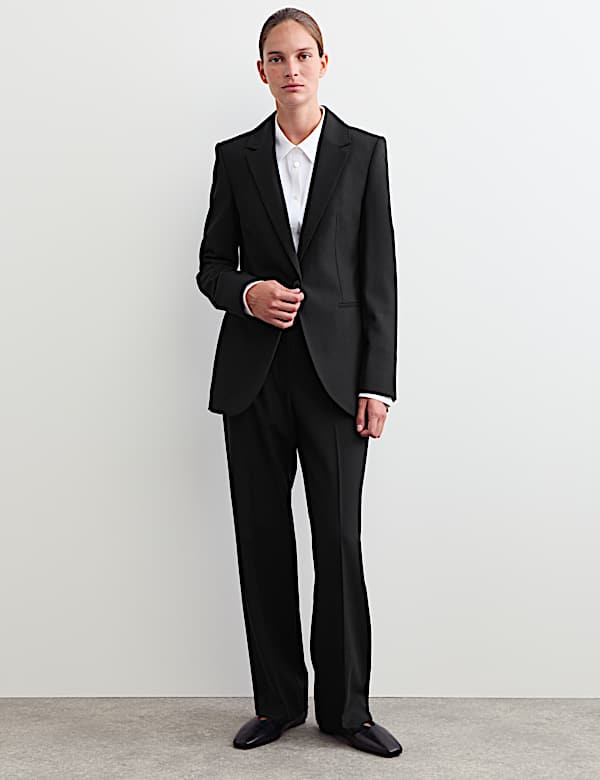 Pure Wool Straight Leg Trousers - IT