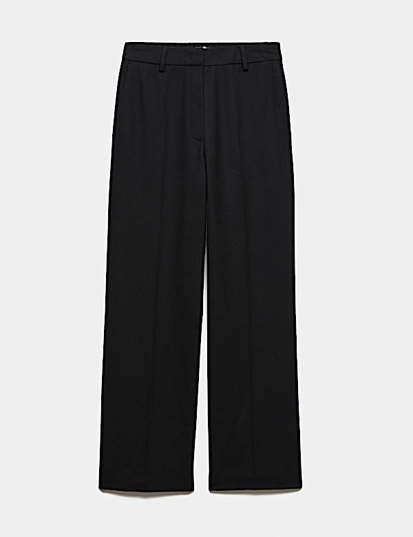 Pure Wool Straight Leg Trousers - IT