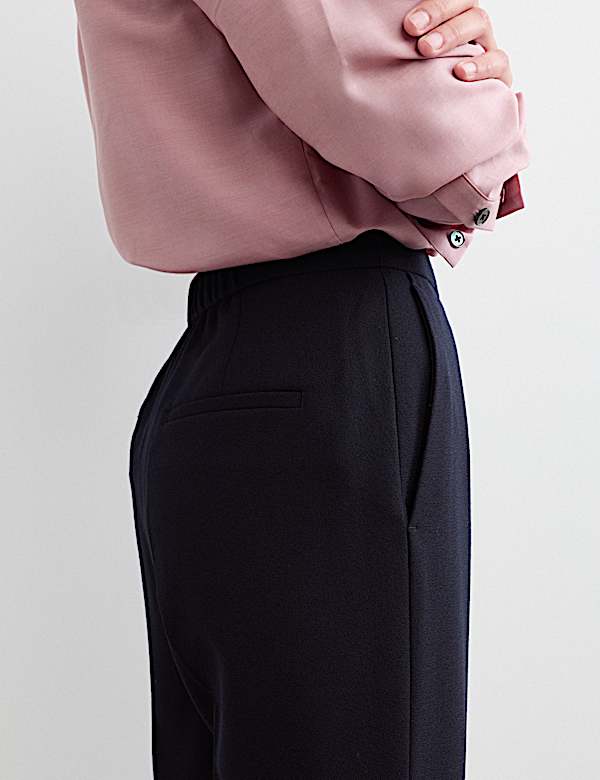 Pure Wool Straight Leg Trousers - IT