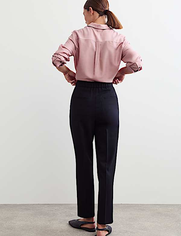 Pure Wool Straight Leg Trousers - IT