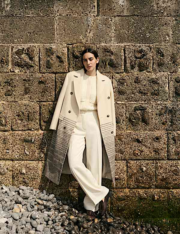 Pure Wool Crepe Wide Leg Trousers - GR