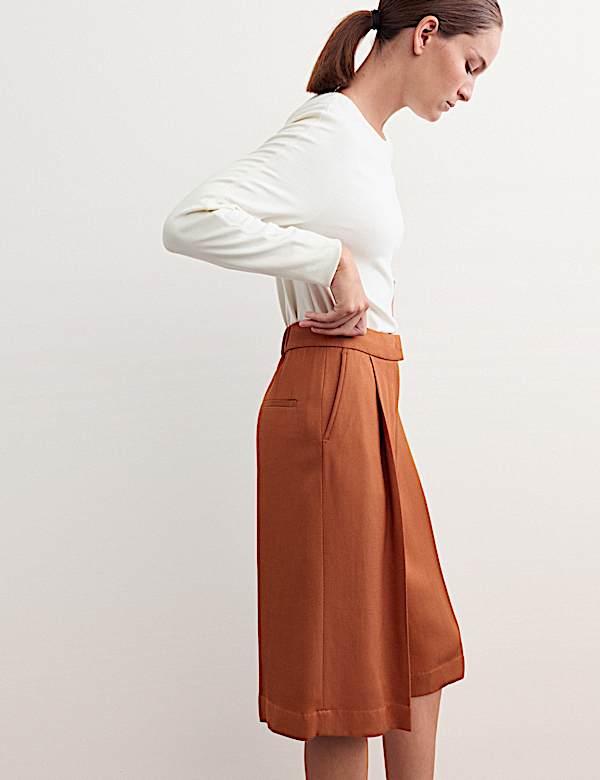 Lyocell Blend Long Shorts - CA