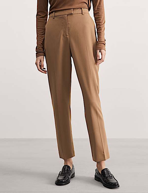 Celana Crop Sarat Wol Straight Leg - ID