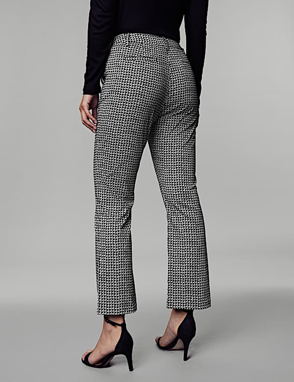 Celana Panjang Slim Fit Bahan Katun Motif Geometris - ID