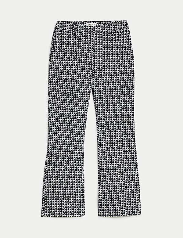 Celana Panjang Slim Fit Bahan Katun Motif Geometris - ID