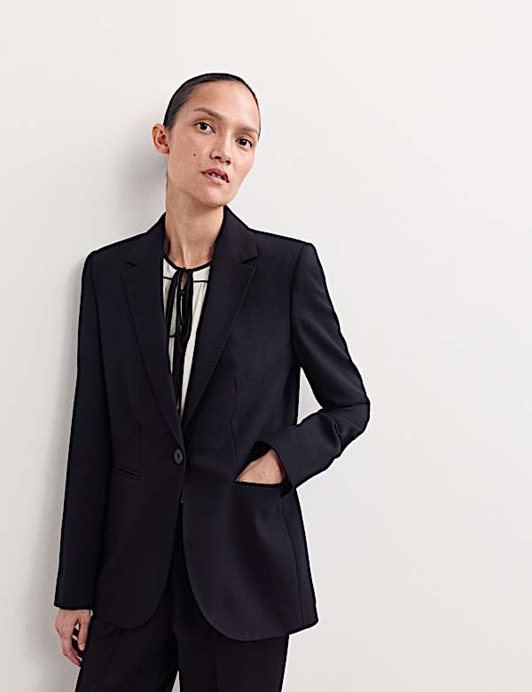 Pantalon cigarette en crêpe 100 % laine - FR