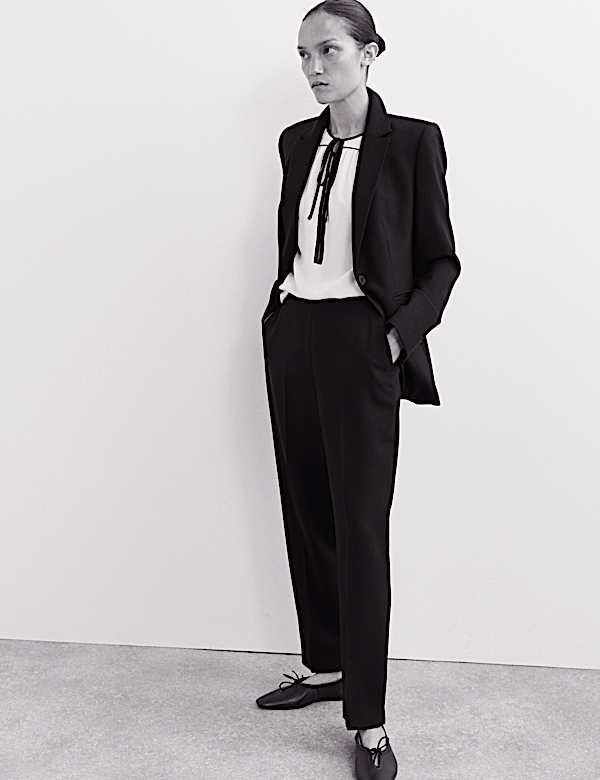 Sigarettenbroek van zuiver wollen crêpe - NL