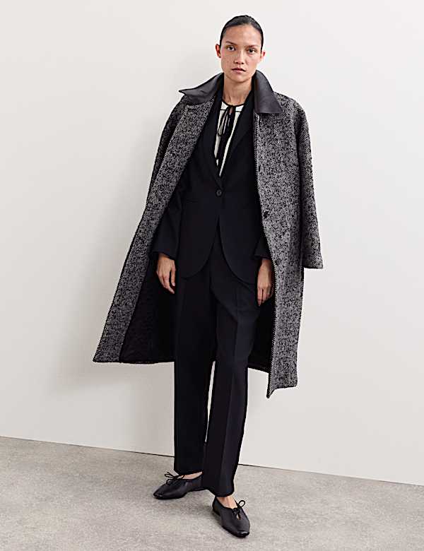 Sigarettenbroek van zuiver wollen crêpe - NL