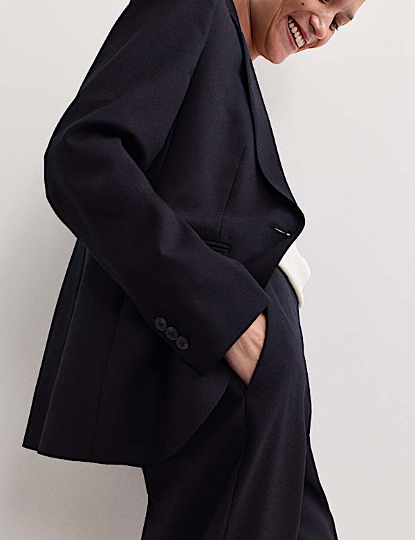 Sigarettenbroek van zuiver wollen crêpe - NL