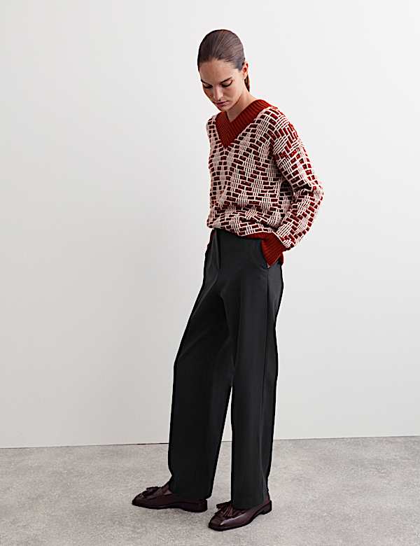 Pantalón 100% lana de pata recta - ES