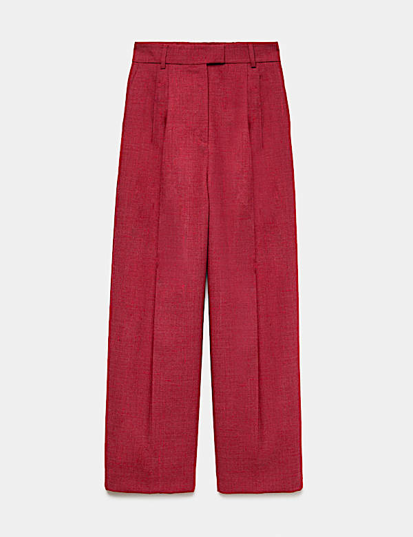 Italian Wool Rich Wide Leg Trousers - CH