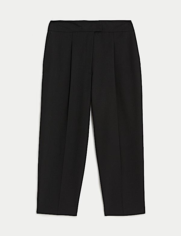 Celana Panjang Atas Tumit Campuran Wol - ID