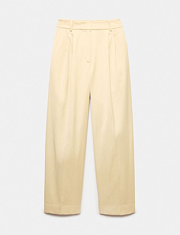 Cotton Rich Pleat Front Trousers - NZ
