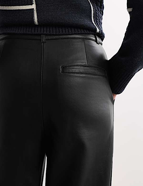 Pantalon coupe large en cuir - CA